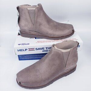 Skechers Bobs Chill Wedge Cruise Altitude Women's Size 8.5 Taupe Boot 114715 New